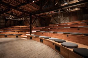 Explorers House lecture room with tiered seating in Punta Arenas
