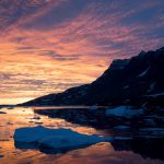 East Greenland epic sunrise
