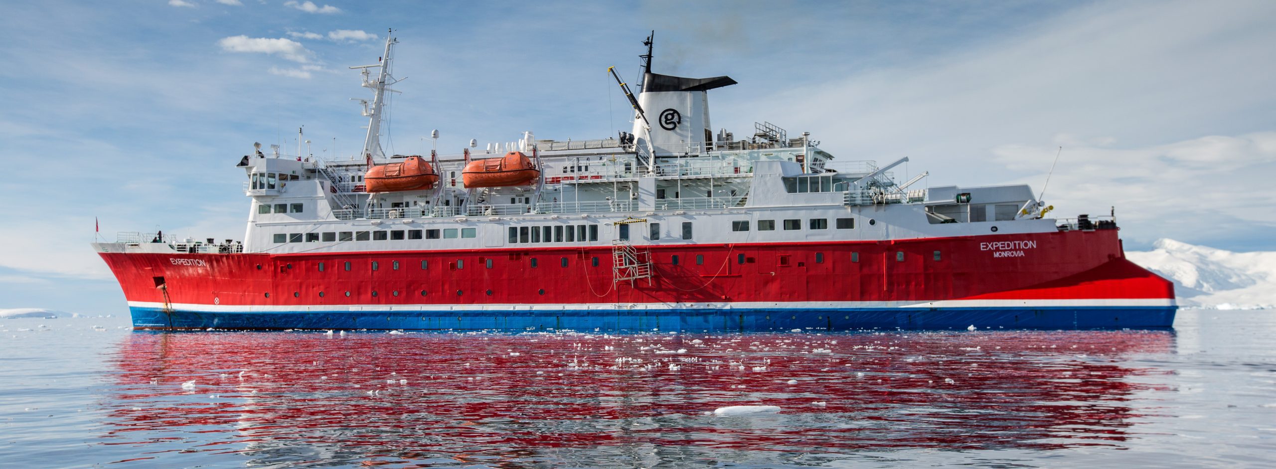 Antarctica Expedition Ship Exterior Side View