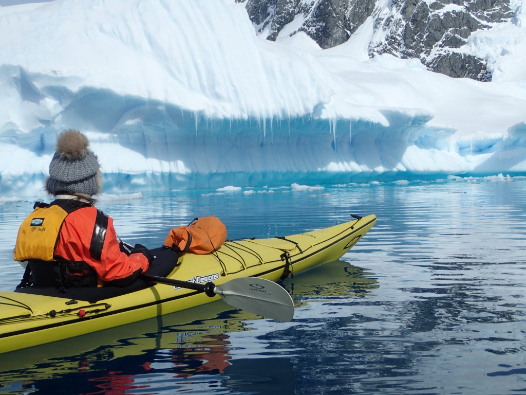 Kayaking along the Antarctic Peninsula
