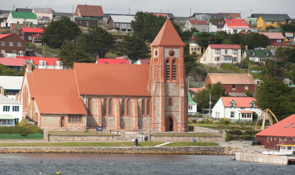 Large church in Stanley, Falklands.