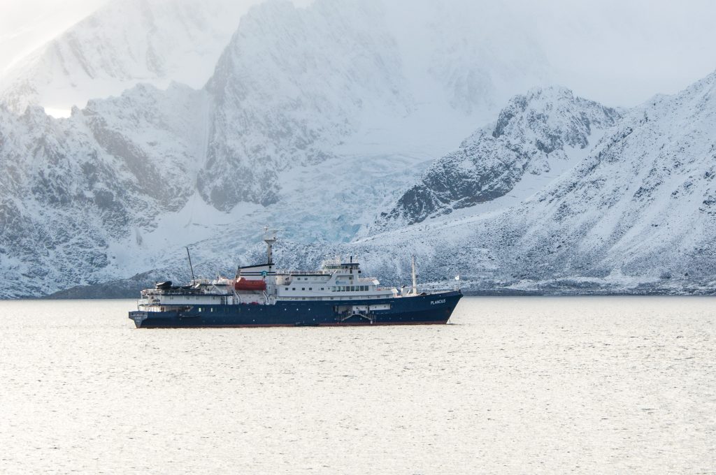 Plancius Arctic cruise ship in Spitsbergen