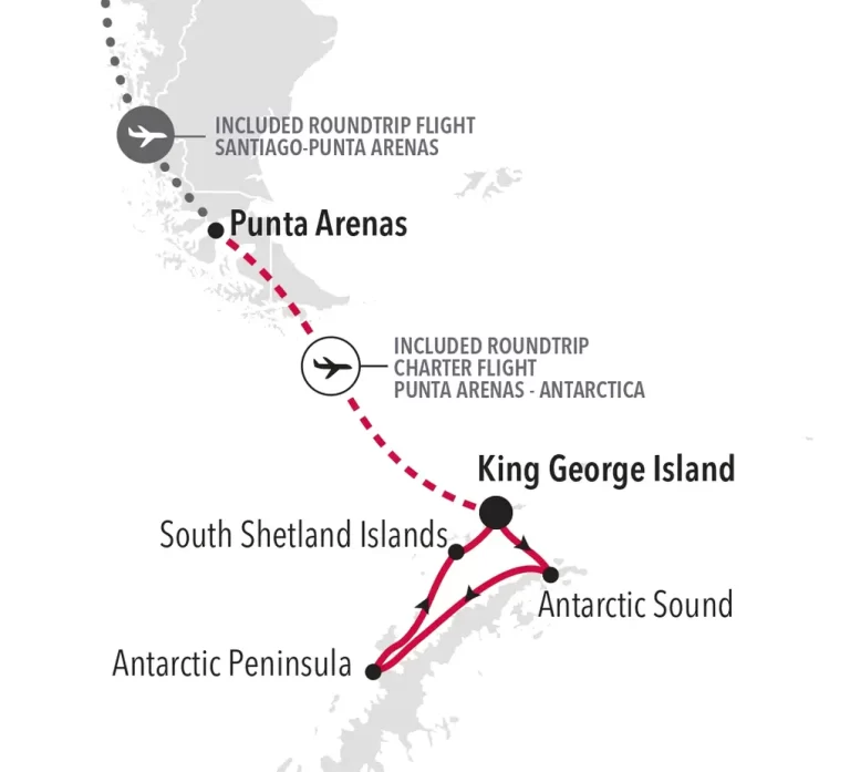 Antarctica Bridge route map