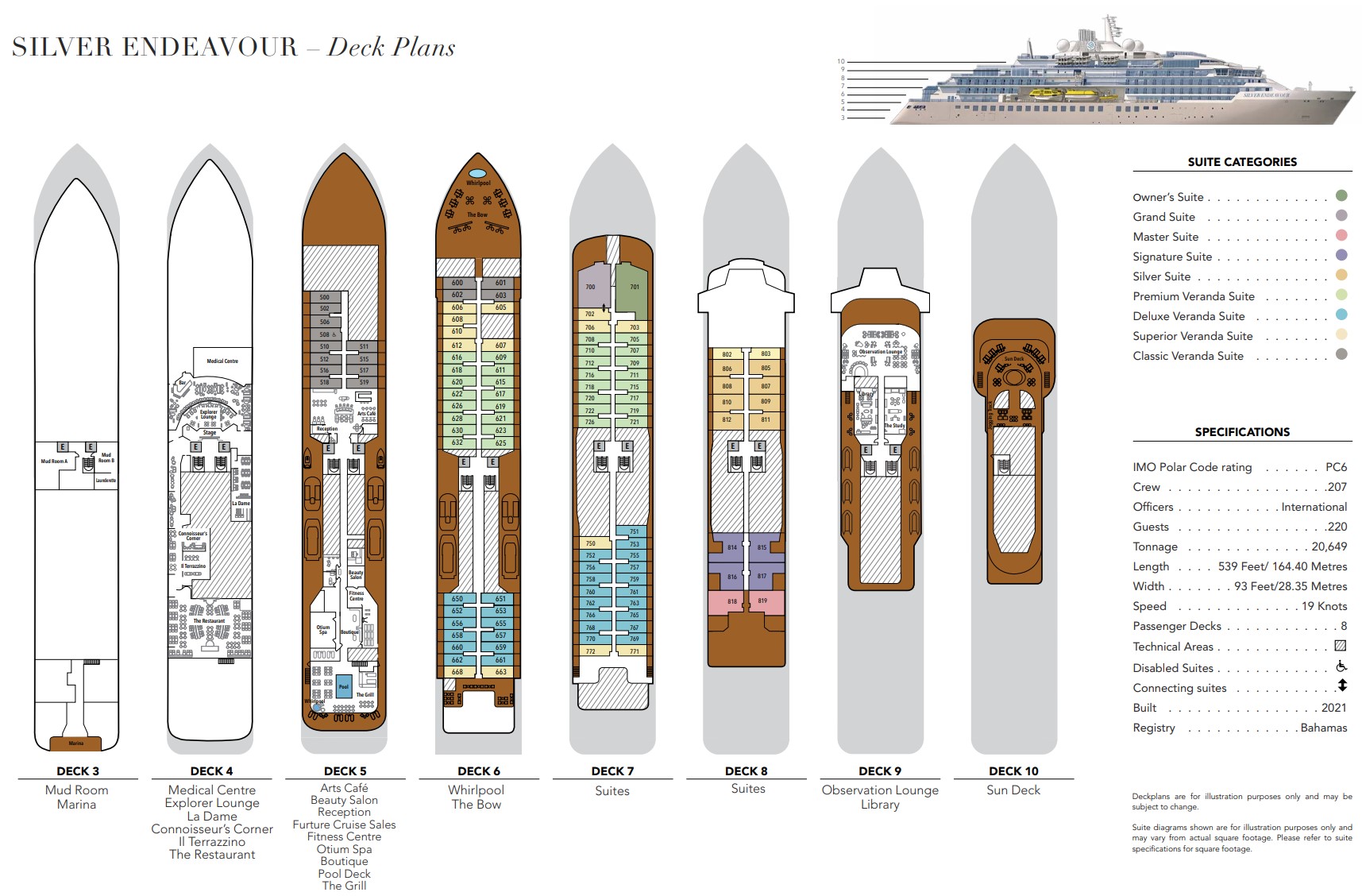 Silver Endeavour deck plan