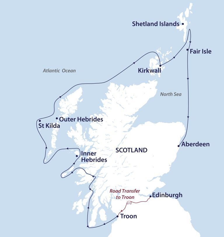 Wild Scotland - Route Map