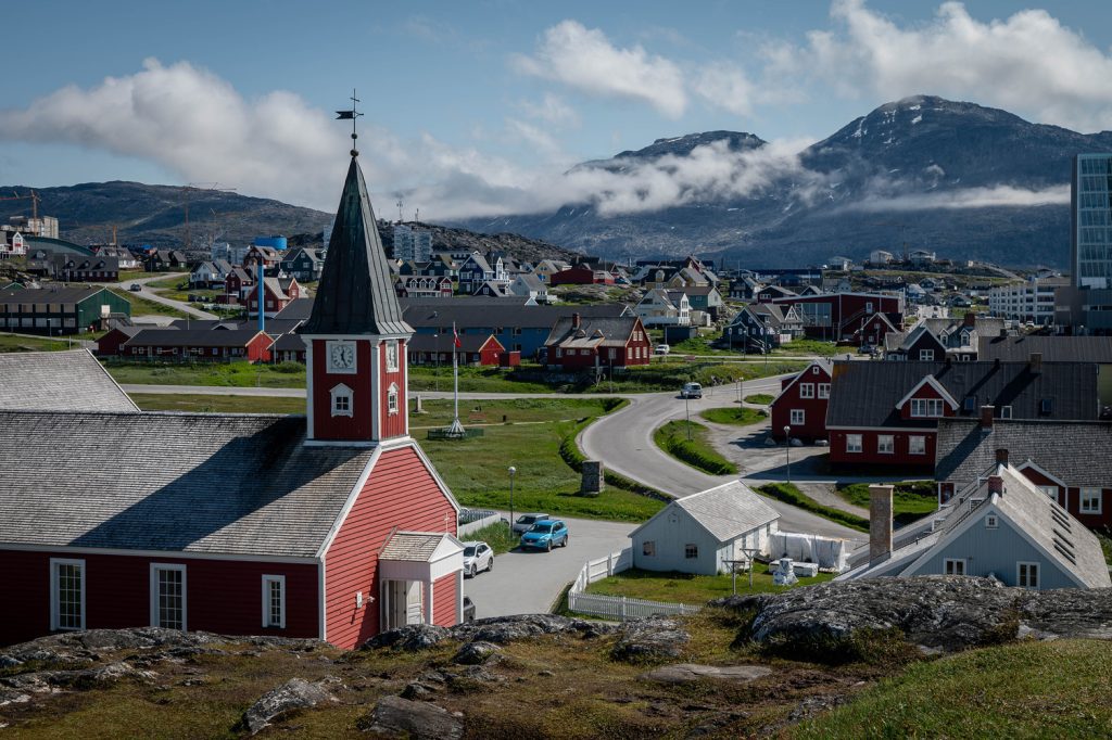 Village in Greenland. 