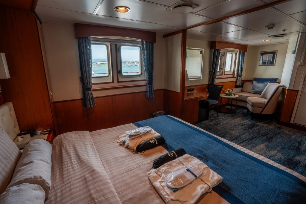 Interior of Suite on the ship Expedition. 