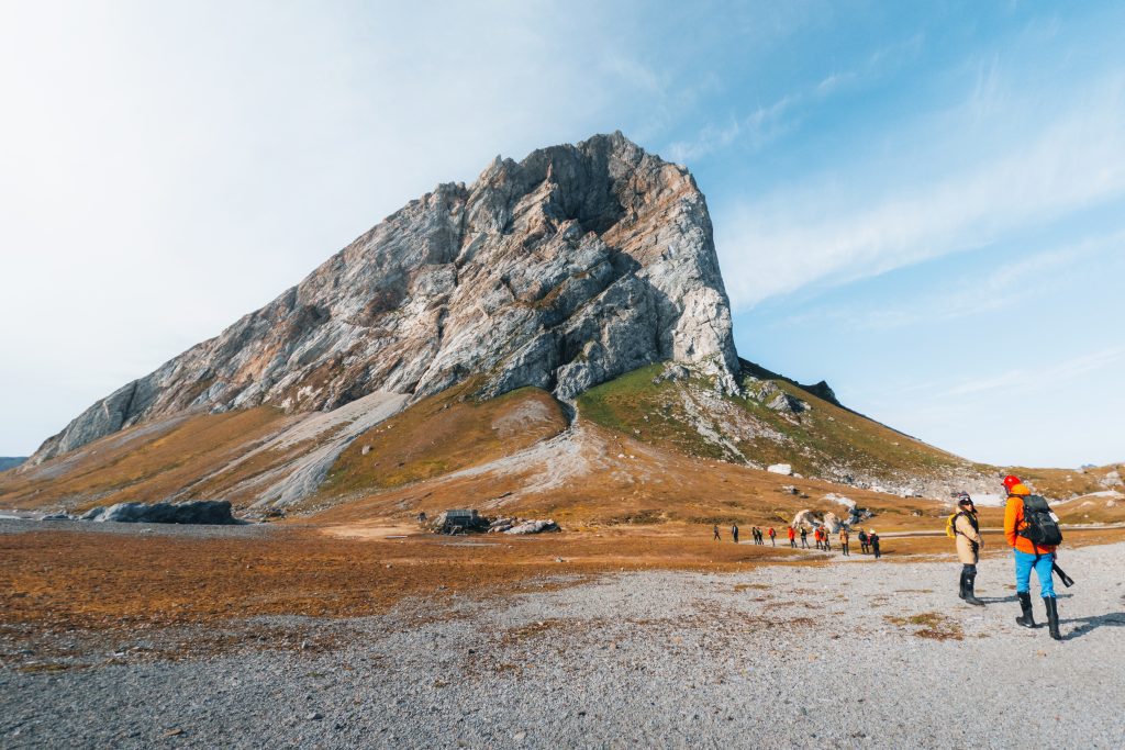 Guest hiking in Svalbard