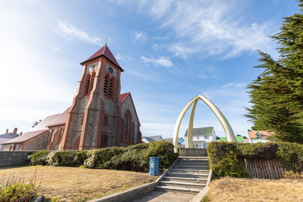 The church in Stanley, Falkland Islands. 