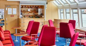 Observation lounge on the Ocean Nova. 