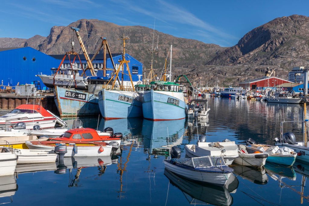 A harbor in West Greenland.
